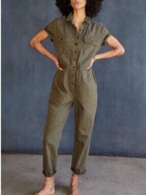 OUTERKNOWN S.E.A OLIVE GREEN JUMPSUIT SIZE LARGE